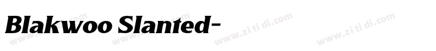 Blakwoo Slanted字体转换